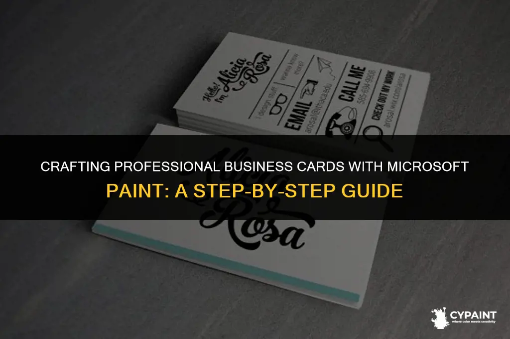 can i design a business card in paint