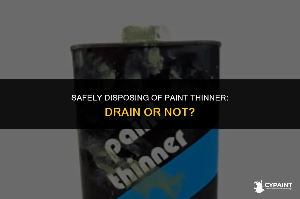 can i dump paint thinner down the drain