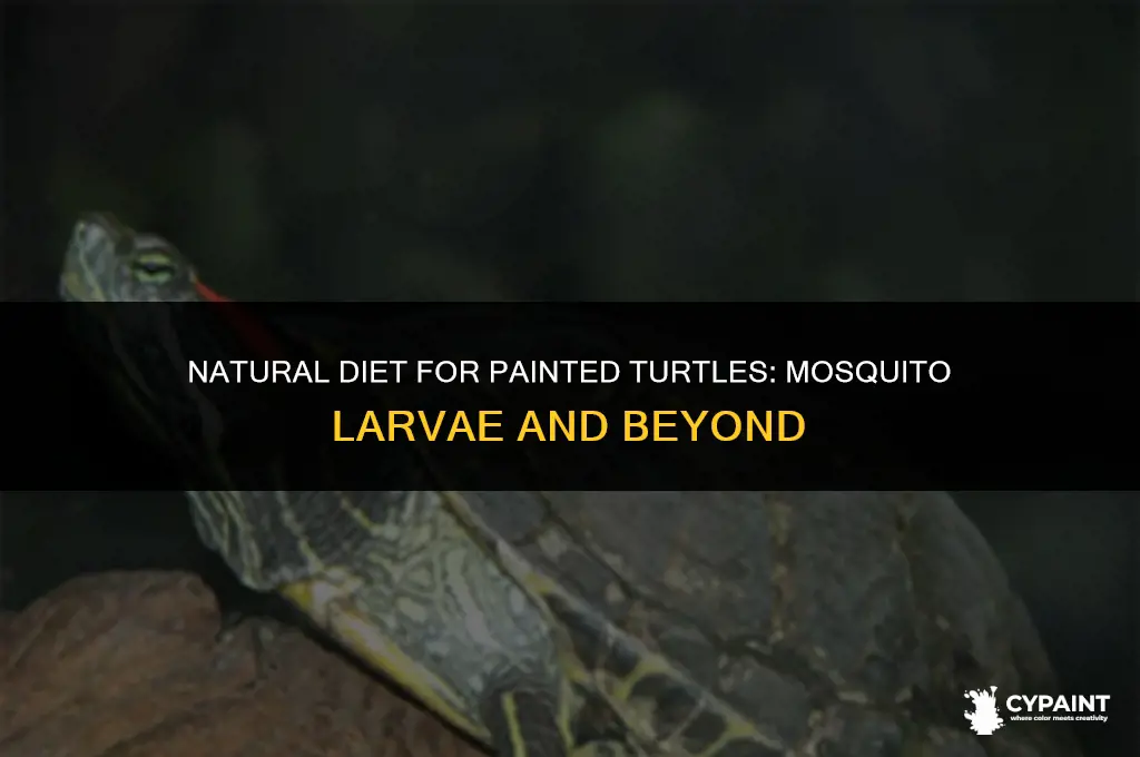 can i feed a painted turtle mosqoitos larvea