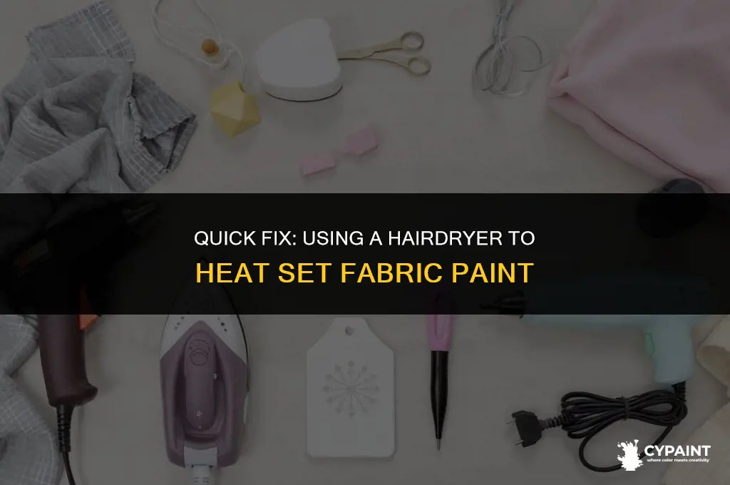 can i heat set fabric paint with hairdryer