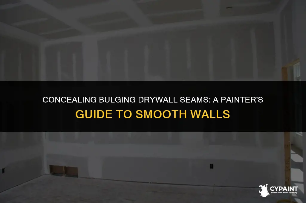 can i hide bulging drywall seams with paint