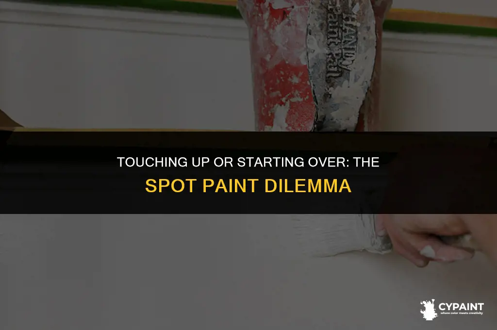 can i just spot paint the second coat