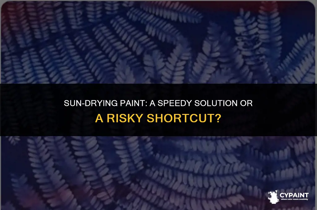 can i let paint dry in the sun