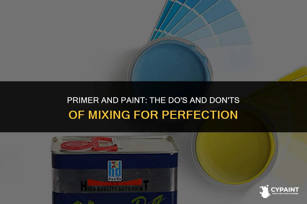 can i mix a primer hardener with paint