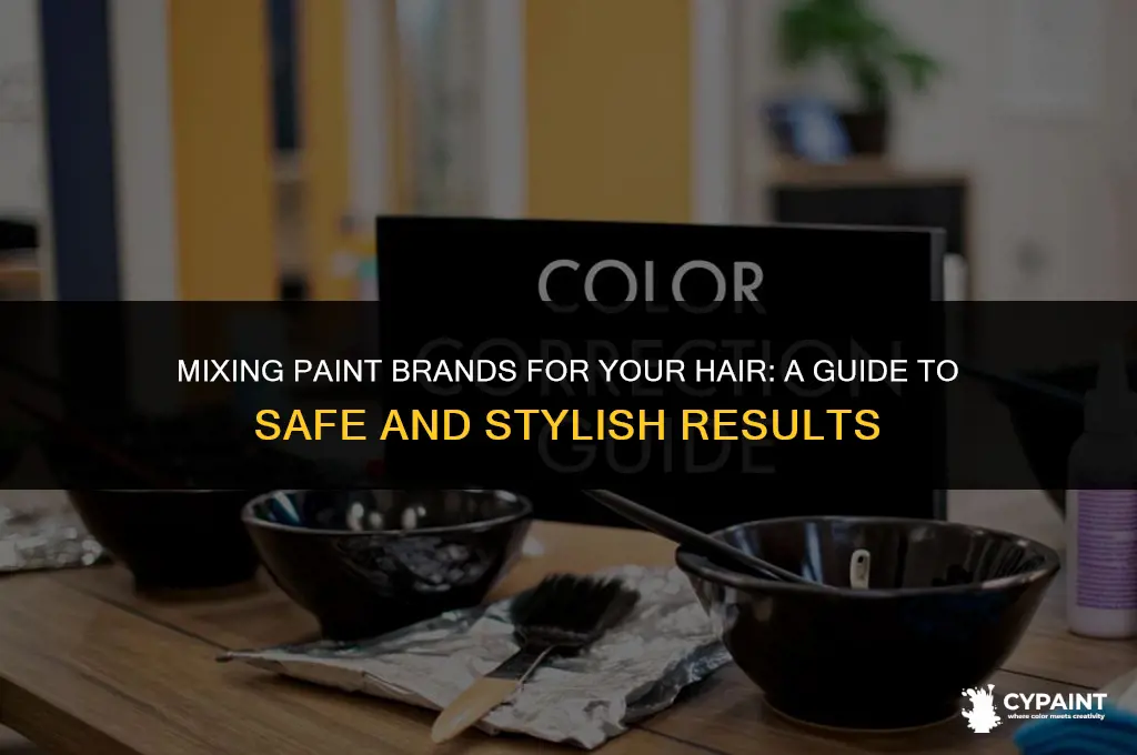 can i mix brands to paint my hait