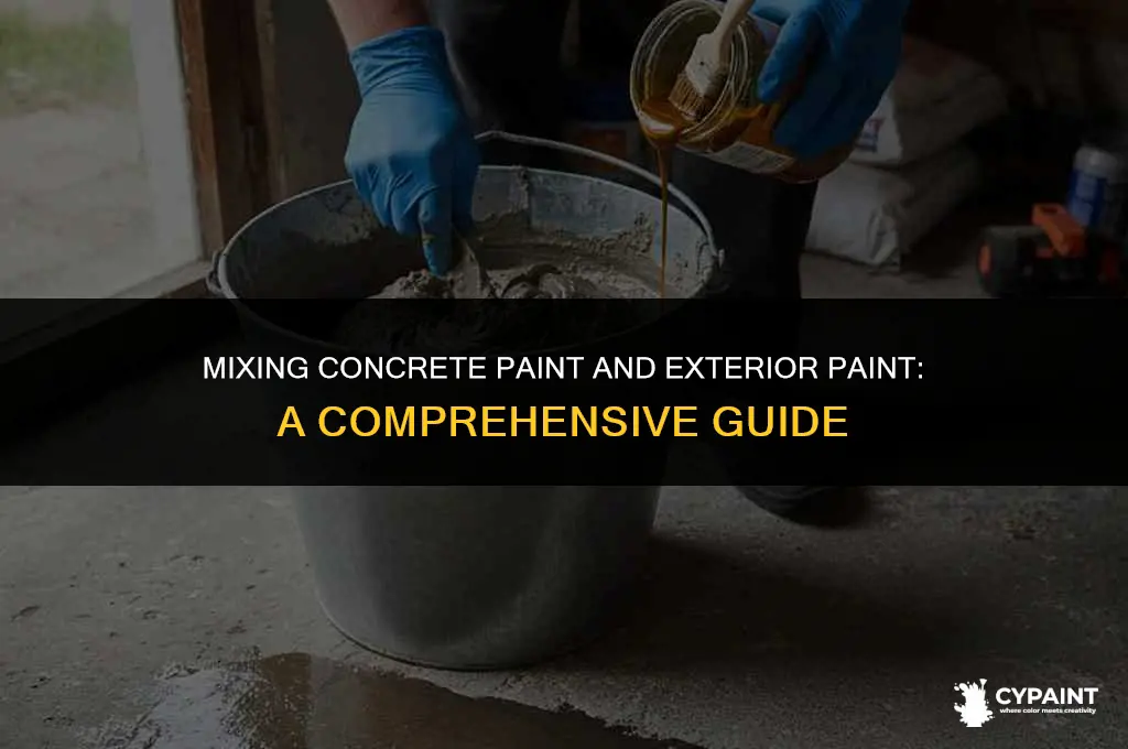 can i mix concrete paint and exterior paint
