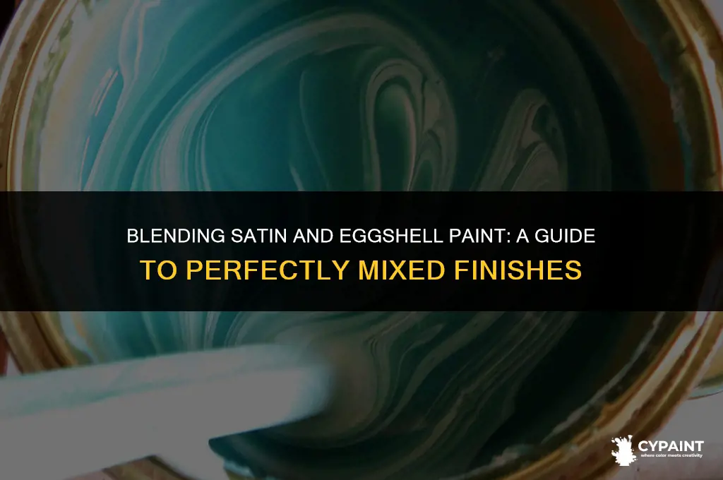 can i mix satin and eggshell paint together