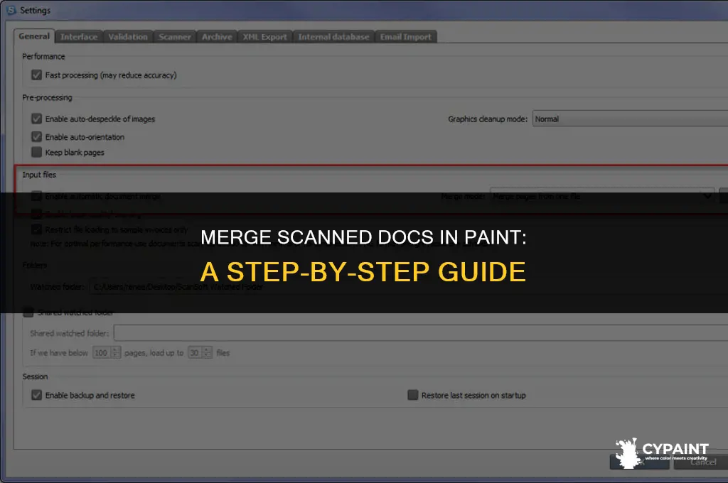 can i overlay 2 scanned documents on paint