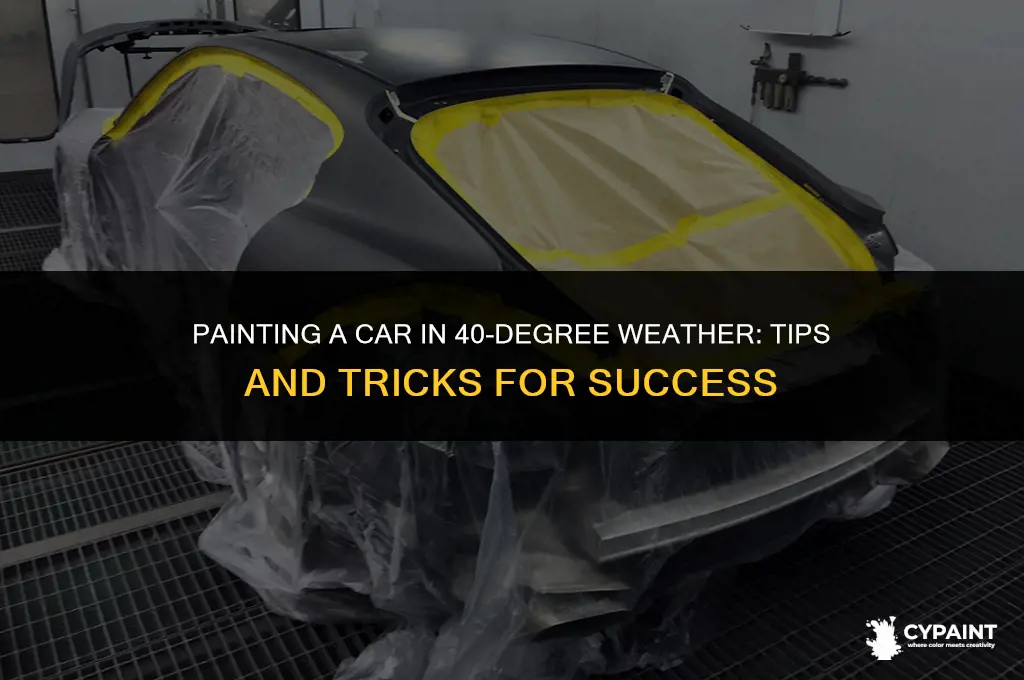 can i paint a carin 40 degree weather