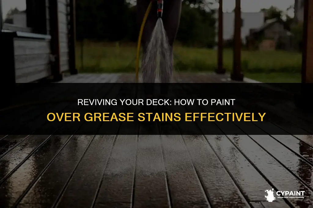 can i paint a deck with grease stains