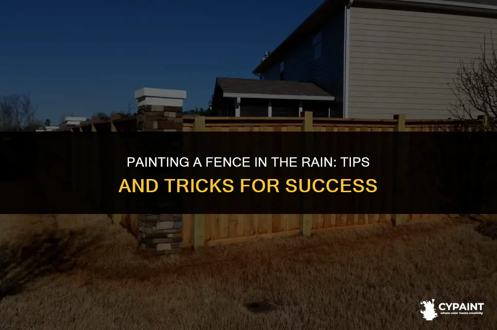 can i paint a fence in the rain