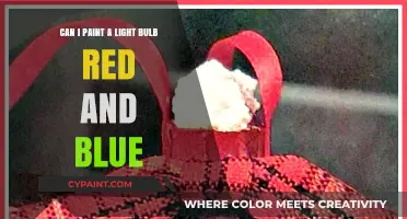 Painting Light Bulbs: Red & Blue Experiment