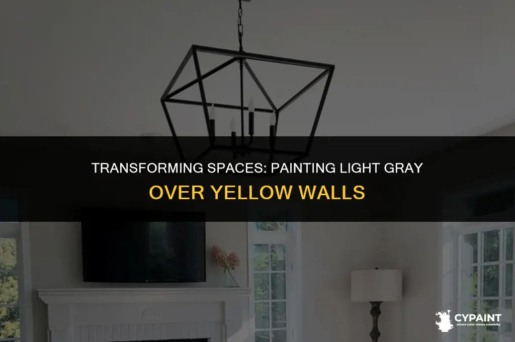 can i paint a light gray over yellow