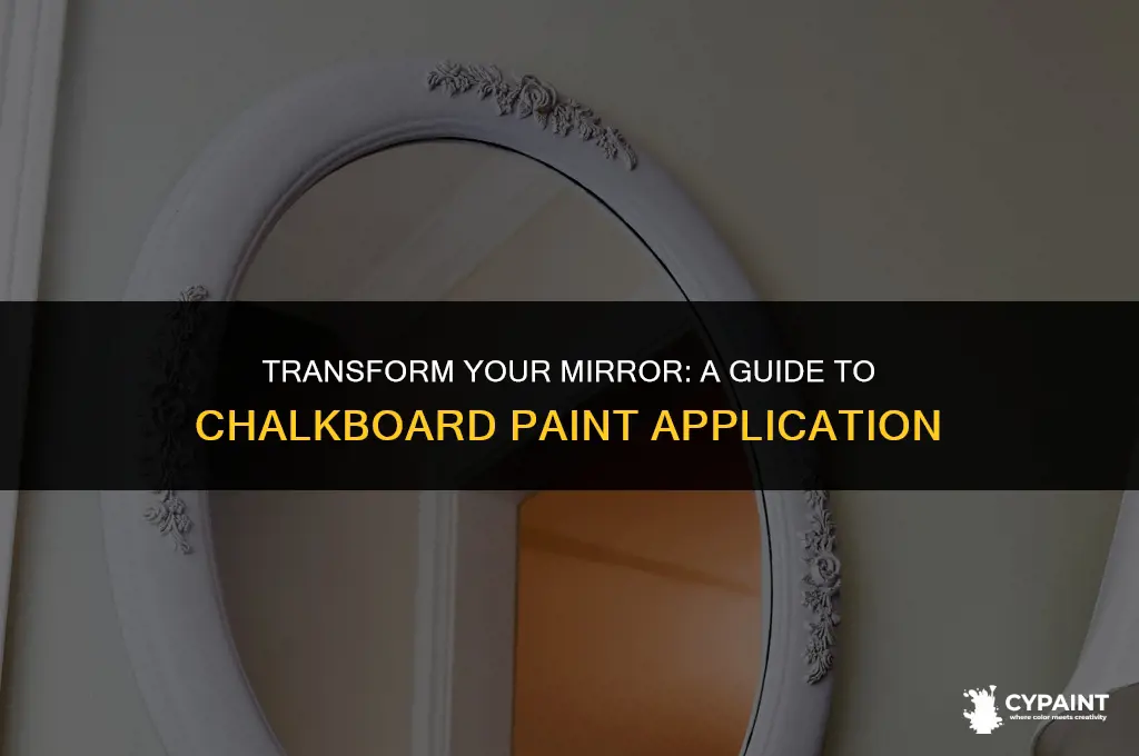 can i paint a mirror with chalkboard paint