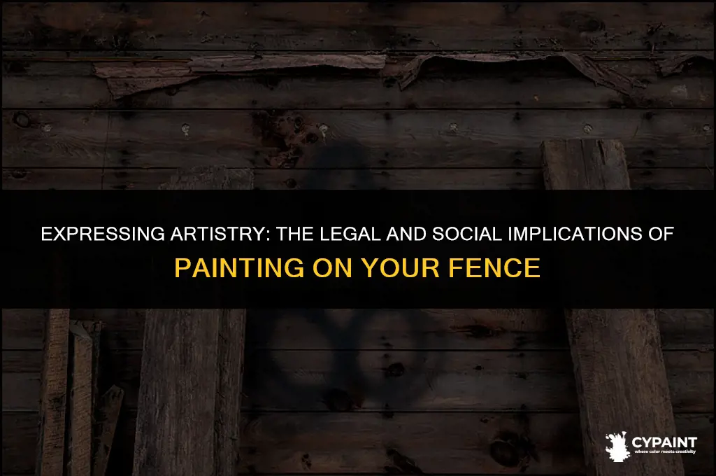 can i paint a penis on my fence