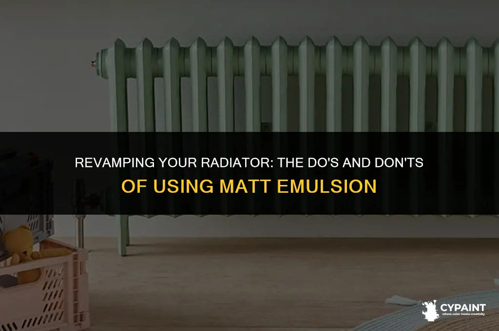 can i paint a radiator with matt emulsion