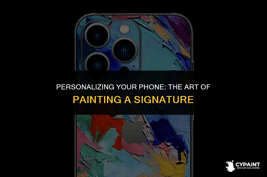can i paint a signature on my phone
