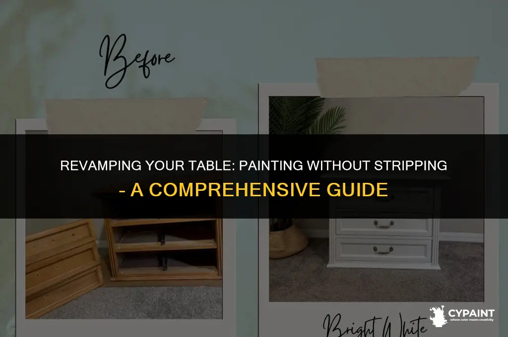 can i paint a table without stripping it