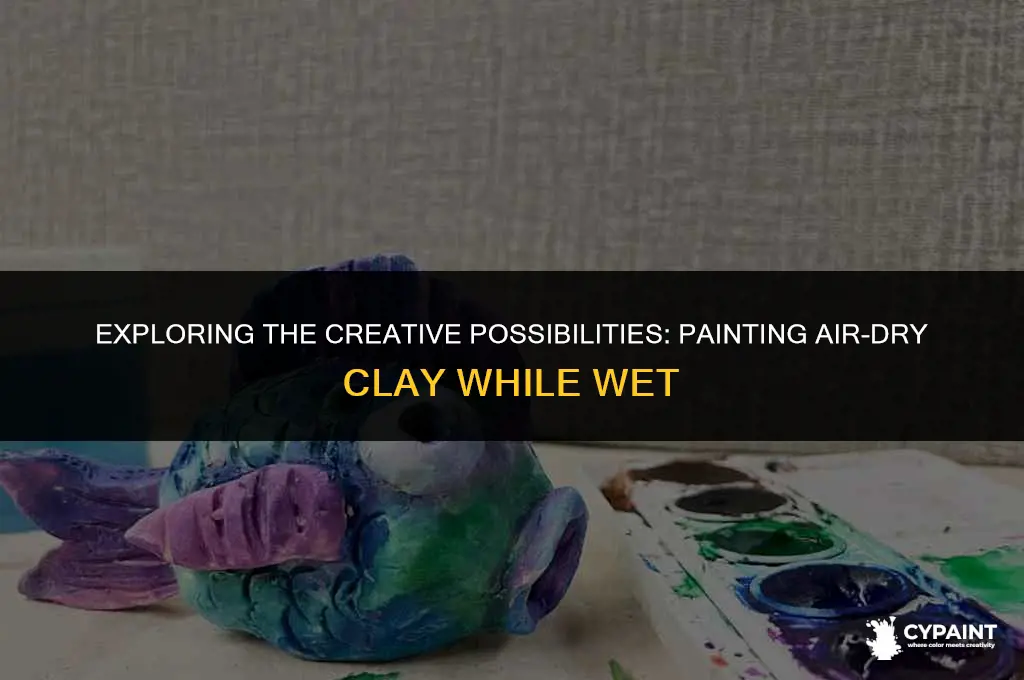 can i paint air dry clay when wet