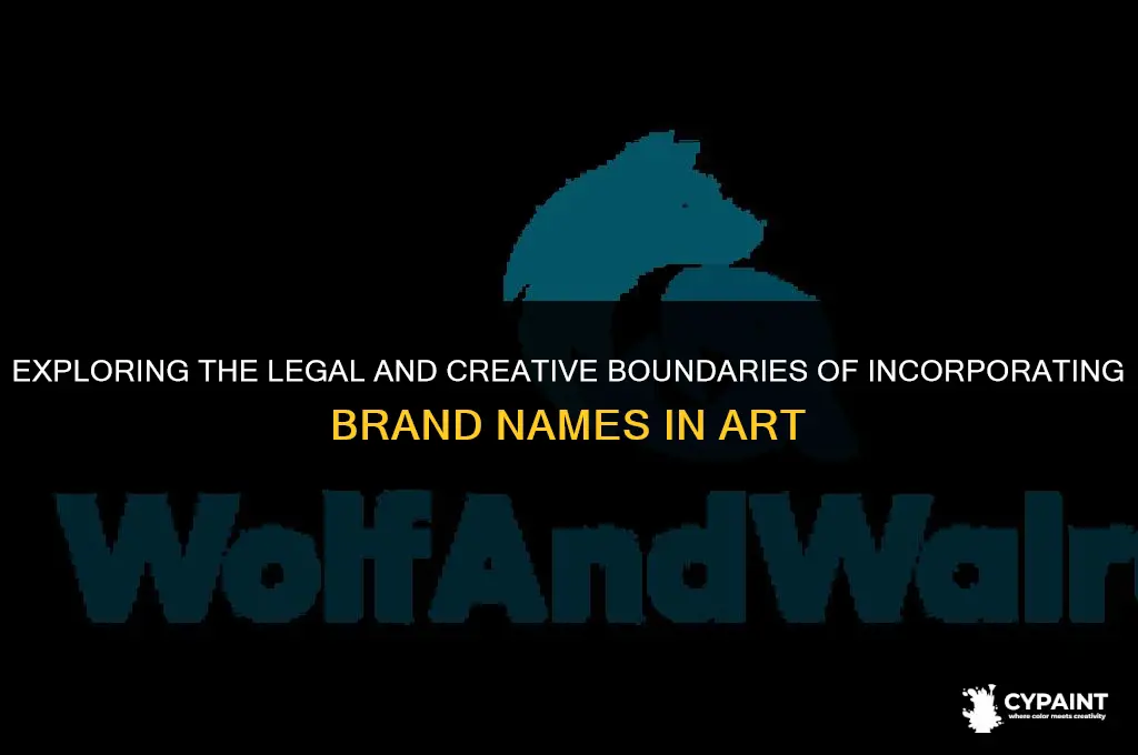 can i paint brand names in my art