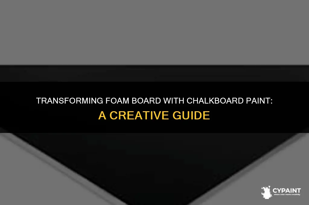 can i paint chalkboard paint onto foam board