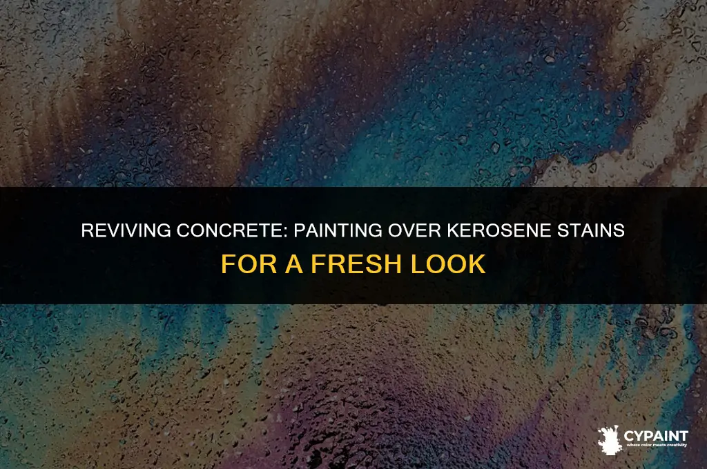 can i paint concrete over kerosene mark concrete