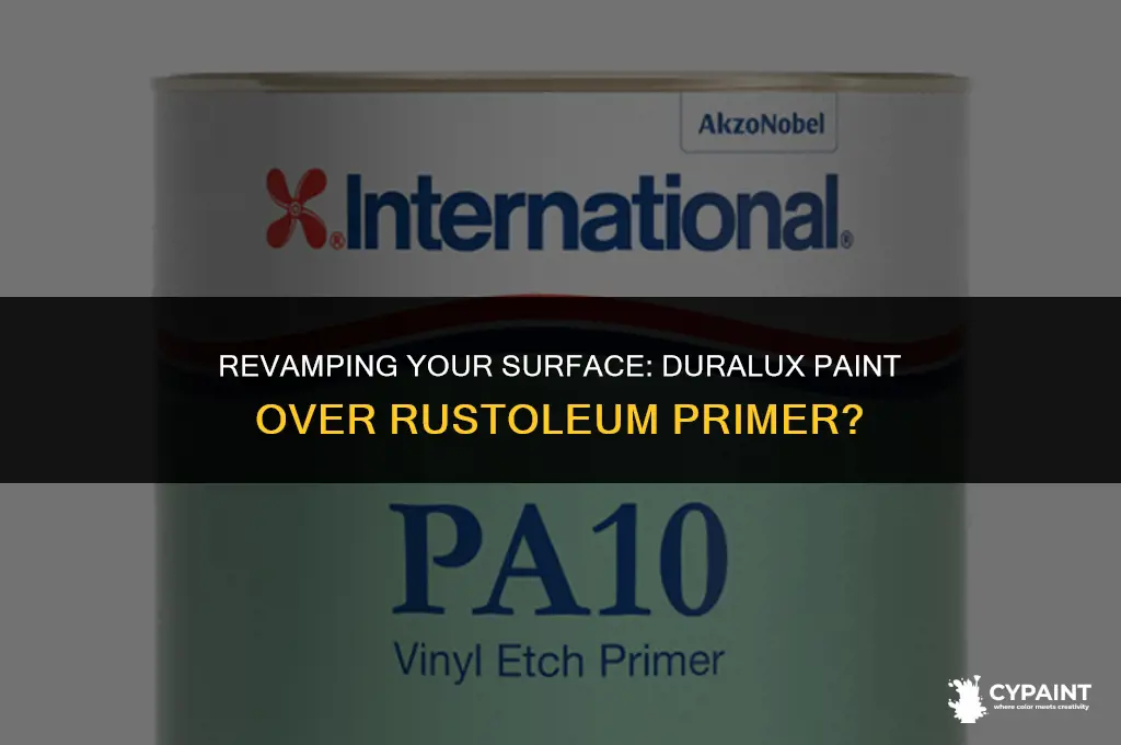 can i paint duralux paint over rustoleum primer