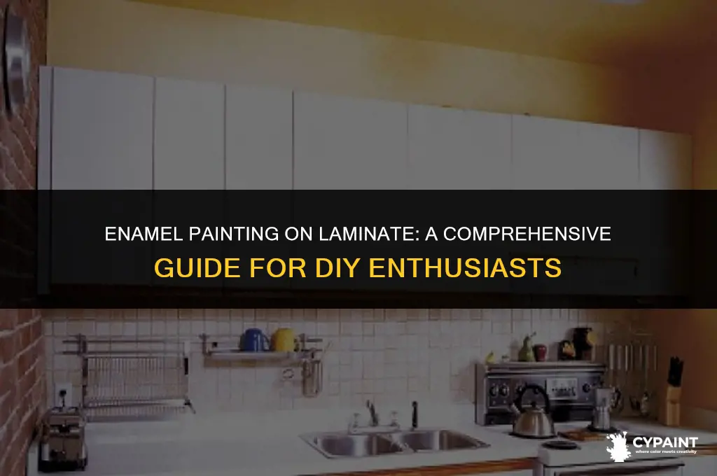 can i paint enamel on a laminated surface