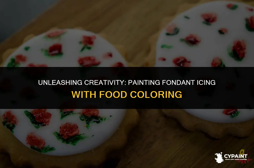 can i paint fondant icing with food colouring