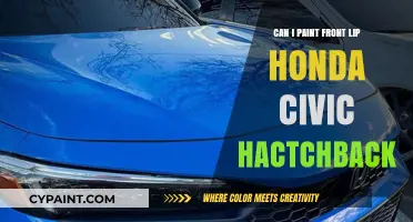 Revamp Your Ride: Painting the Front Lip of a Honda Civic Hatchback