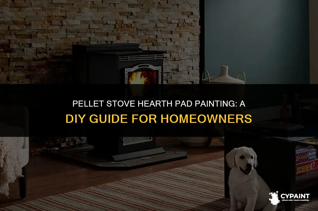 can i paint hearth pad under pellet stove