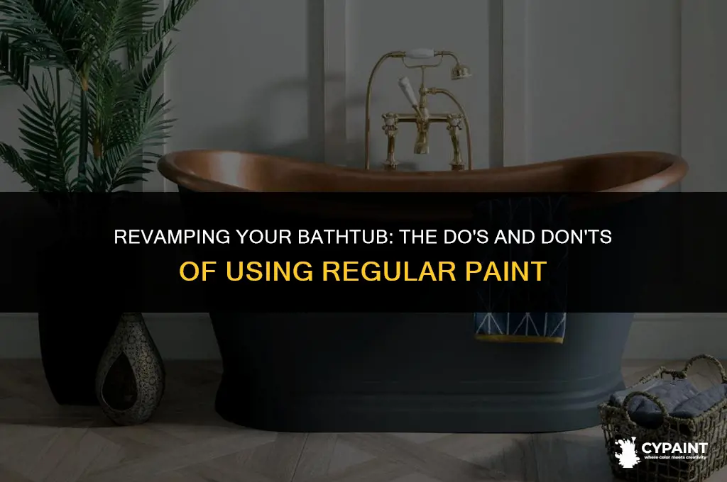 can i paint my bathtub with regular paint