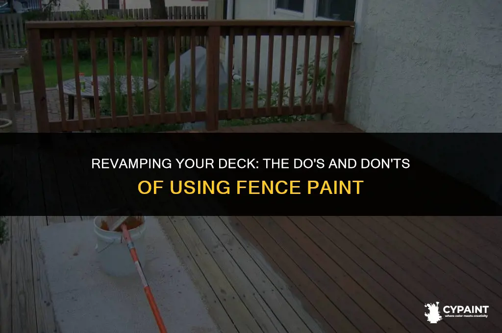 can i paint my decking with fence paint