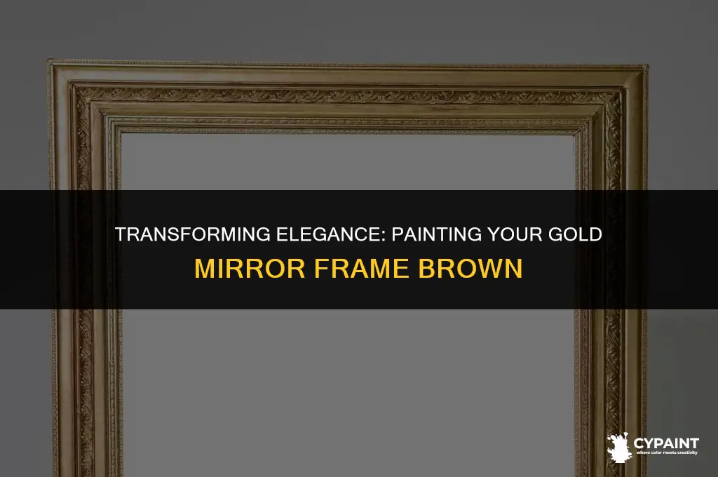 can i paint my gold mirror frame brown
