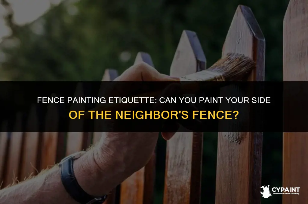 can i paint my side of neighbors fence