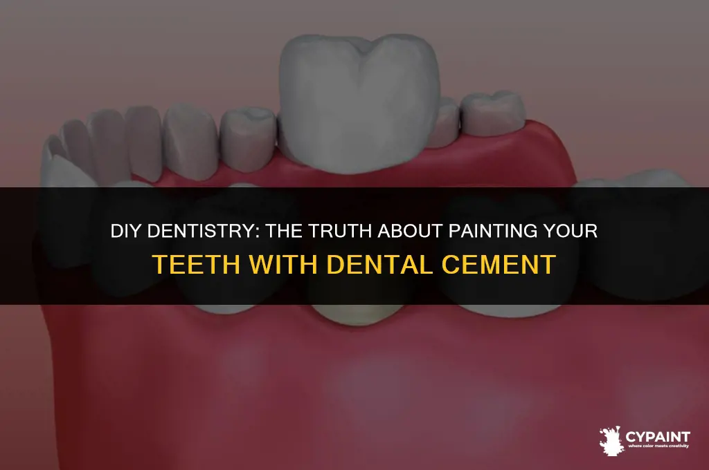 can i paint my teeth with dental cement