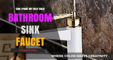 Transforming an Ugly Gold Bathroom Sink Faucet with Paint