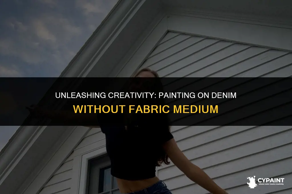 can i paint on denim without fabric medium