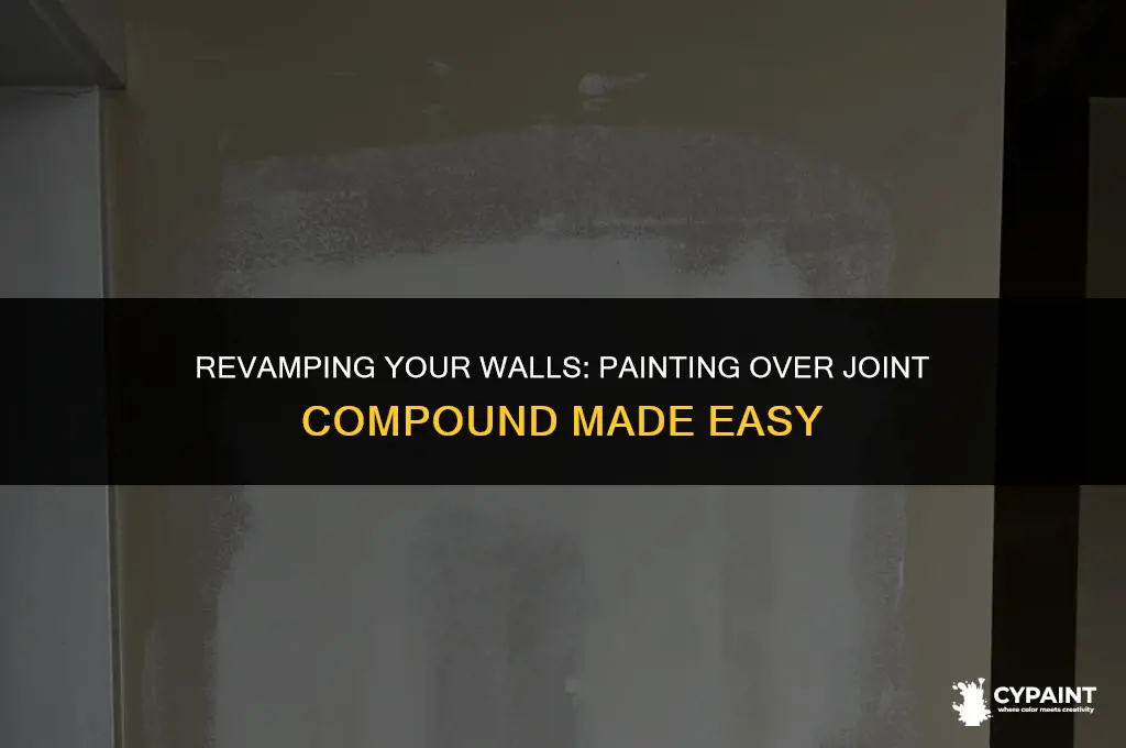 can i paint on top of joint compound