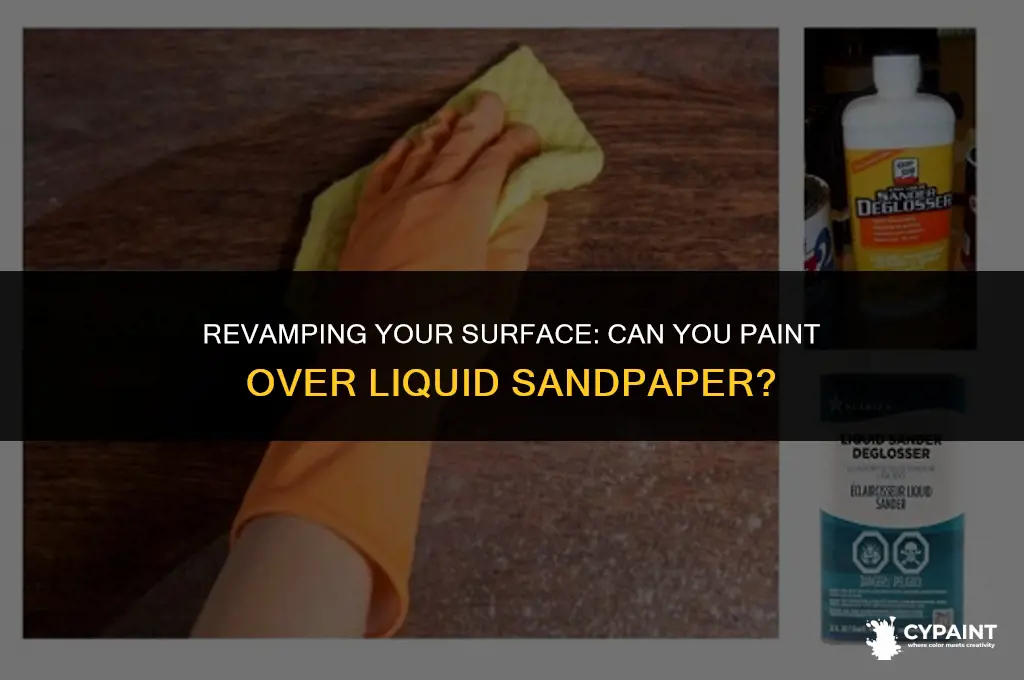 can i paint on top of liquid sandpaper