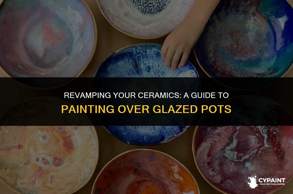 can i paint over a glazed ceramic pot