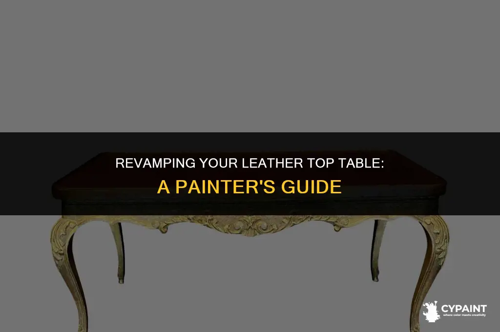 can i paint over a leather top table
