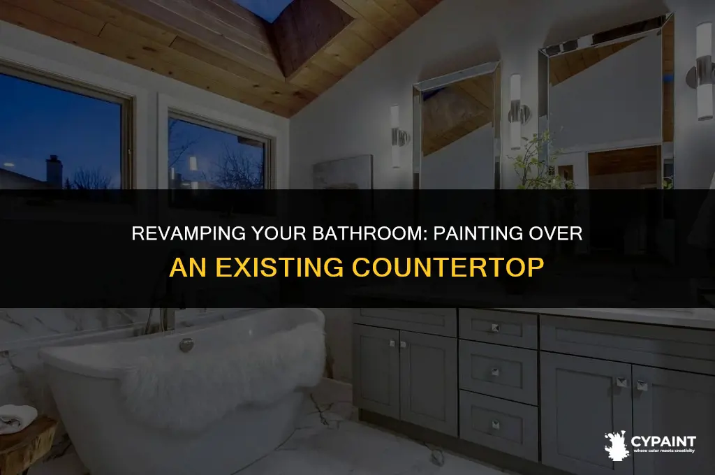can i paint over an existing bathroom countertop