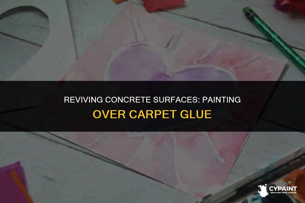 can i paint over carpet glue on concrete