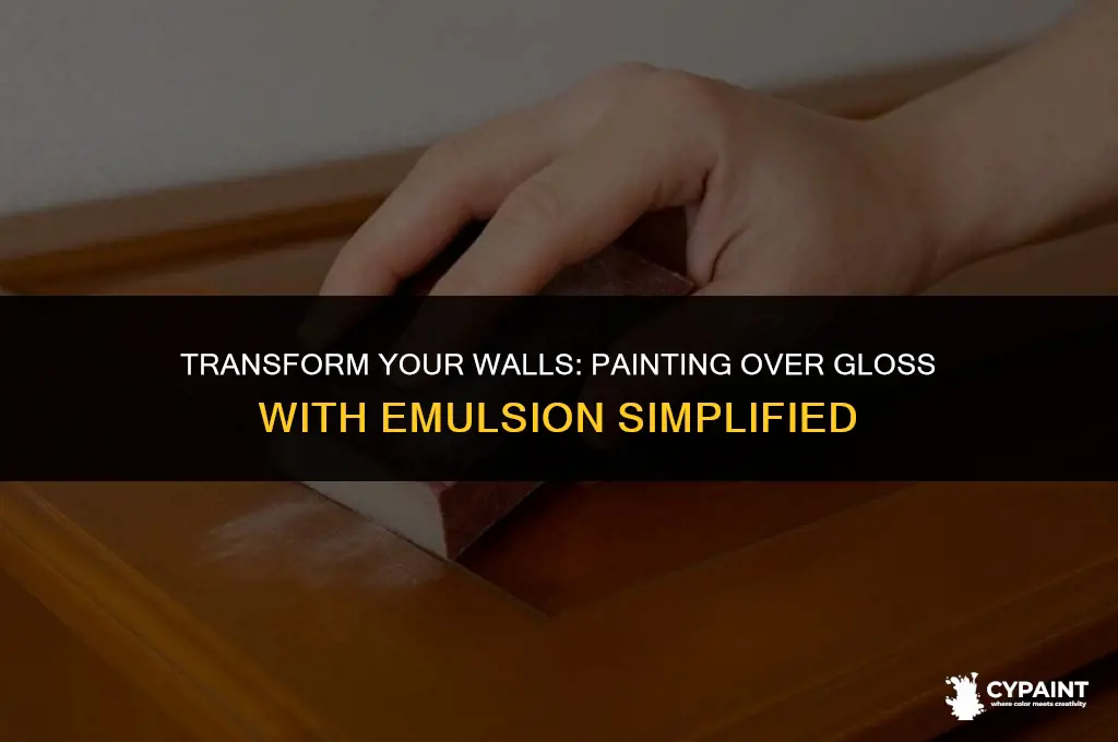 can i paint over gloss paint with emulsion