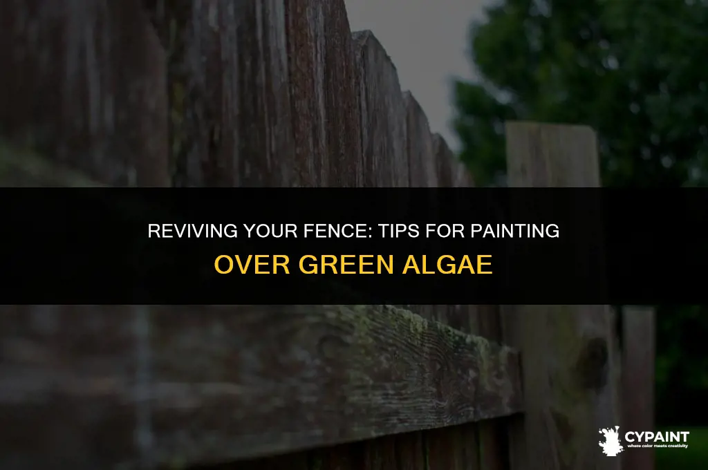 can i paint over green algae on fence