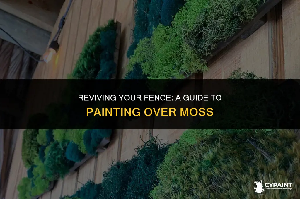 can i paint over moss on a fence