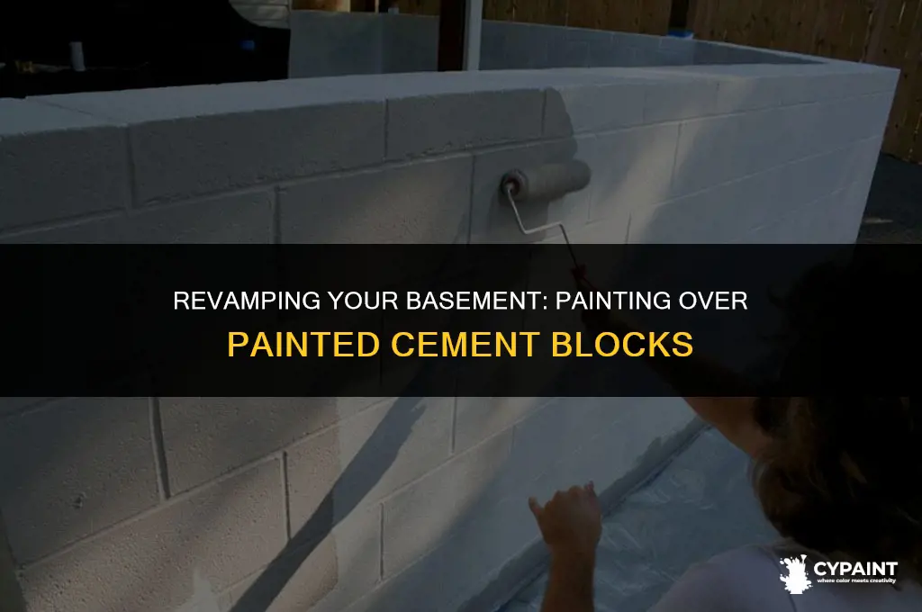 can i paint over painted cement cellar blocks
