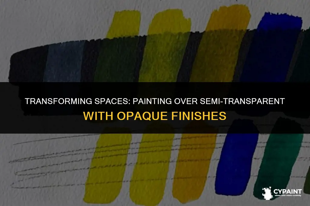 can i paint over semi transparent with opaque