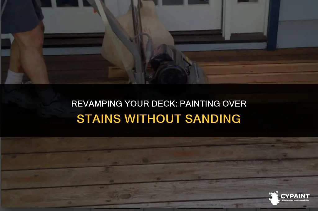can i paint over stain deck without sanding